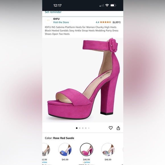 Sabrina Hot Pink Platform Heels - Picture 6 of 6